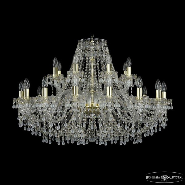 Подвесная люстра Bohemia Ivele Crystal 1410 золото арт. 1410/16+8/360 G V0300