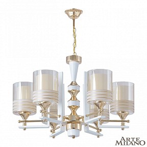 Подвесная люстра Arte Milano Florentia-6087 белый арт. 306087/6 Wh/Gd