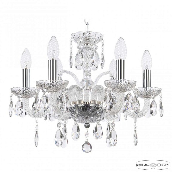 Подвесная люстра Bohemia Ivele Crystal 118 никель арт. 118/6/141 Ni