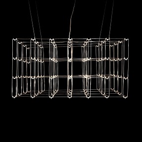 Подвесная люстра O-LUCE Cosmic Glass ячейка 20*20 см хром арт. 11787611-2