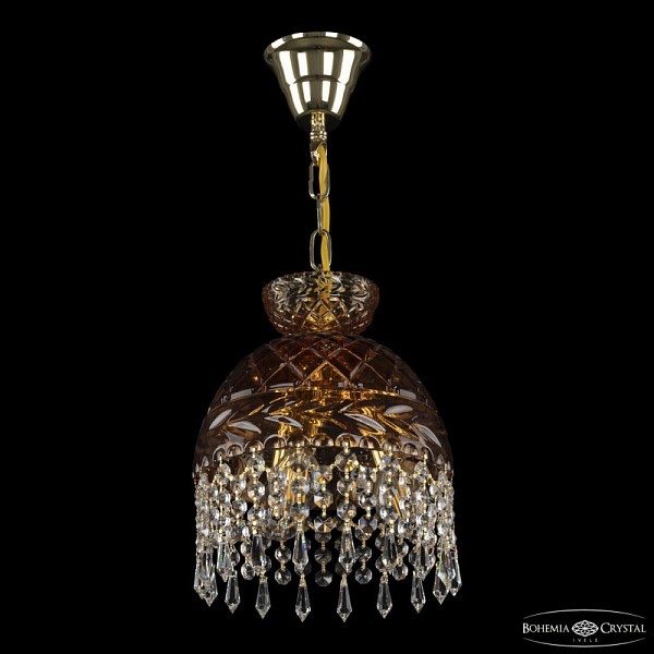 Подвесная люстра Bohemia Ivele Crystal 5478 золото арт. 5478/22 G Amber/M-1F Drops