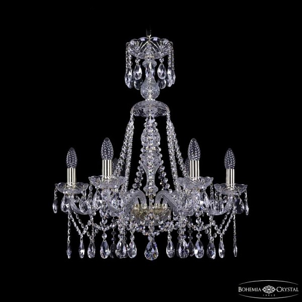 Подвесная люстра Bohemia Ivele Crystal 1413 золото арт. 1413/6/200/XL-66 G