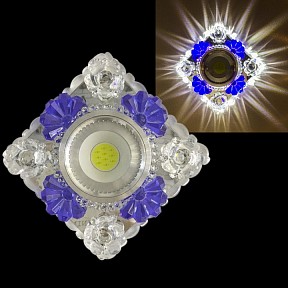 Встраиваемый светильник Reluce  синий арт. 42249-9.0-001PL MR16+LED3W CL/BL