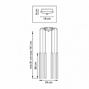 Подвесная люстра Lightstar Tubo черный арт. L8T747447