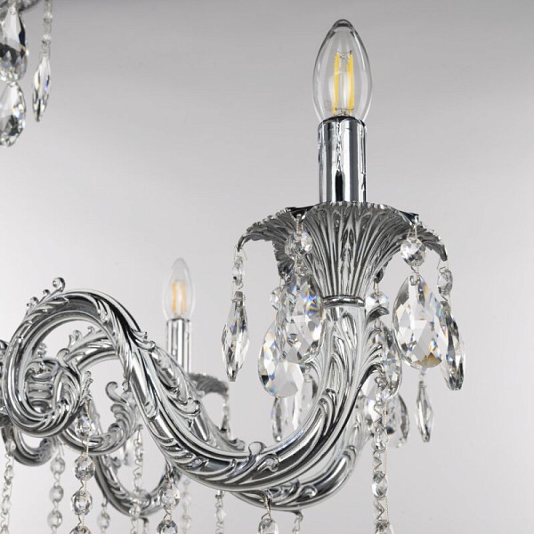 Подвесная люстра Bohemia Ivele Crystal AL7901 никель арт. AL79101/8/250 A NW