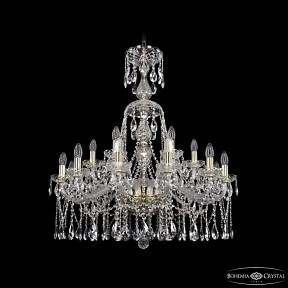 Подвесная люстра Bohemia Ivele Crystal 1413 золото арт. 1413/12+6/300/XL-95 G