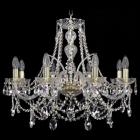 Подвесная люстра Bohemia Ivele Crystal 1411 золото арт. 1411/8/240/G