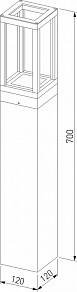 Наземный светильник Elektrostandard Frame черный арт. 1529 TECHNO LED черный