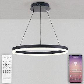 Подвесной светильник Natali Kovaltseva Oreol черный арт. LED LAMPS 81295