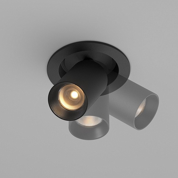 Встраиваемый светильник Maytoni FOCUS LED черный арт. C071CL-7W2.7K-B