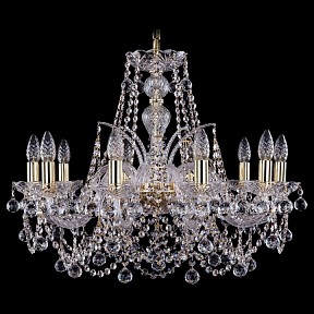 Подвесная люстра Bohemia Ivele Crystal 1411 золото арт. 1411/10/240/G/Balls