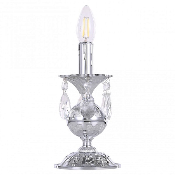 Настольная лампа декоративная Bohemia Ivele Crystal AL77 никель арт. AL77500L/1-23 Ni
