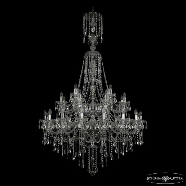 Подвесная люстра Bohemia Ivele Crystal 1415 никель арт. 1415/16+8+4/400/XL-185/2d Ni