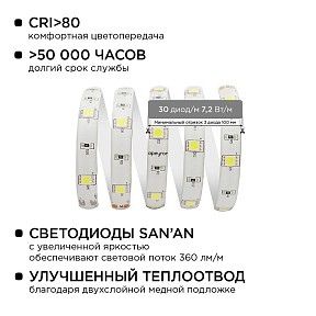 Лента светодиодная Apeyron Electrics  белый арт. 10-01