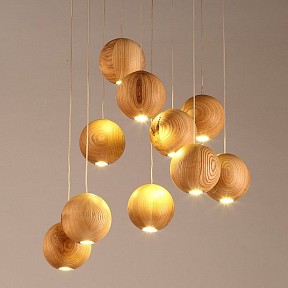 Подвесной светильник Imperiumloft Lofter Wooden Sphere дерево арт. 40,157