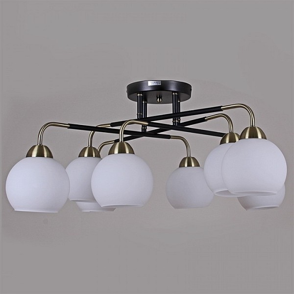 Потолочная люстра ILLUMICO  бронза арт. IL0252-8CSQ-79 BK AB