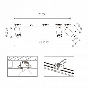 Спот Nowodvorski Mono Surface черный арт. 7691