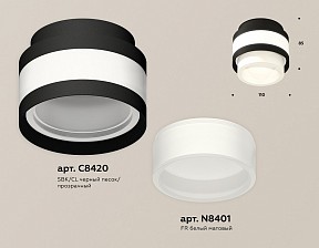 Накладной светильник Ambrella Light XS черный арт. XS8420001