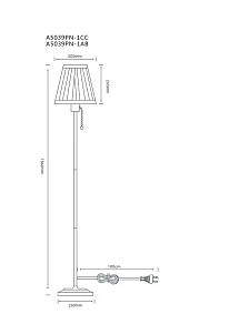 Торшер Arte Lamp Marriot коричневый арт. A5039PN-1AB