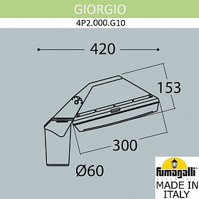 Консольный светильник Fumagalli GUIZEPPE белый арт. 4P2.000.G10.WYF1R