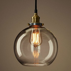 Подвесной светильник Imperiumloft Loft Clear Glass Sphere Cloche бронза арт. 40.189