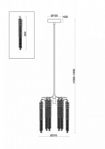 Подвесной светильник Freya Mineral золото арт. FR1010PL-01G