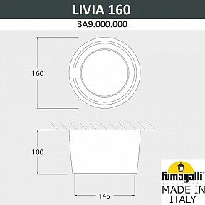 Накладной светильник Fumagalli Livia 160 серый арт. 3A9.000.000.LXD1L