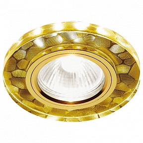 Встраиваемый светильник Ambrella Light Led S222 золото арт. S222 WH/G/WA