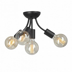 Потолочная люстра Vitaluce V3927 черный арт. V3927-1/4PL