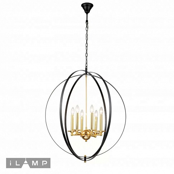 Подвесная люстра iLamp Element золото арт. 9977-800 GL+BK