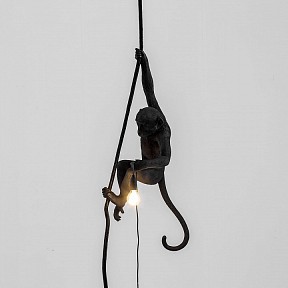 Подвесной светильник Seletti Monkey Lamp черный арт. 14923