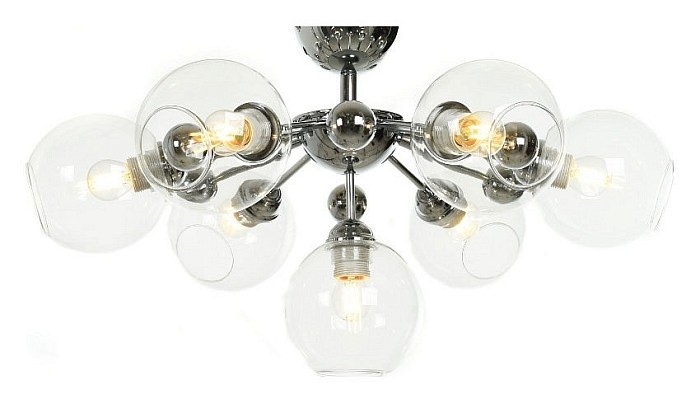Люстра на штанге LUMINA DECO Devoli хром арт. LDC 8040-7 CHR+PR