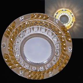 Встраиваемый светильник Reluce  хром арт. 22092-9.0-001PL MR16+LED3W CL+GD