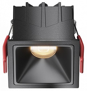 Встраиваемый светильник Maytoni Alfa LED черный арт. DL043-01-10W3K-SQ-B-1