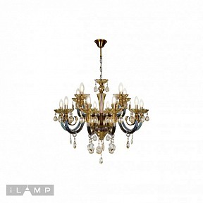 Подвесная люстра iLamp Asia бронза арт. 61081-8+4 BR