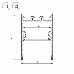 Профиль Arlight SL-COMFORT черный арт. 046317