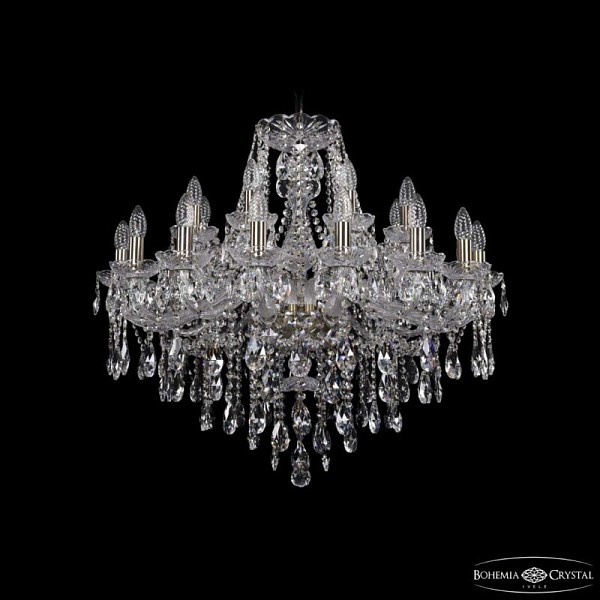 Подвесная люстра Bohemia Ivele Crystal 1415 золото арт. 1415/16+8/300 Pa
