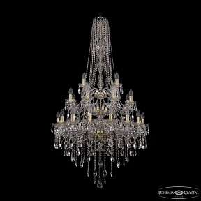 Подвесная люстра Bohemia Ivele Crystal 1415 золото арт. 1415/16+8+4/300/h-155/3d G