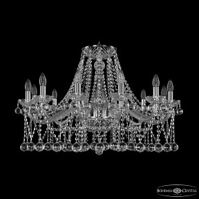 Подвесная люстра Bohemia Ivele Crystal 1413 никель арт. 1413/12/300 Ni Balls