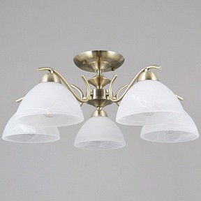 Люстра на штанге ILLUMICO  бронза арт. IL0905-5CSQ-26 AB ELITE