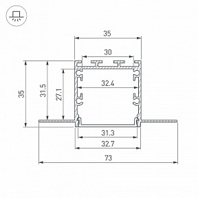 Профиль Arlight FANTOM металл арт. 049950(1)