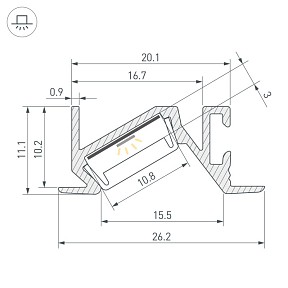 Профиль Arlight PDS-BEVEL металл арт. 063456