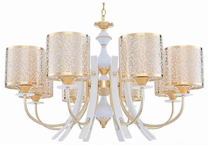 Подвесная люстра Arte Milano Florentia-6067 белый арт. 306067/8 Wh/Gd