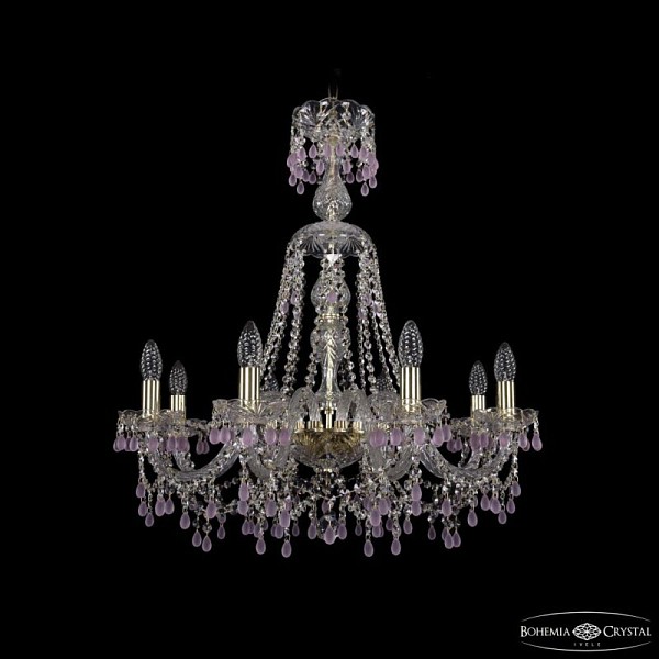Подвесная люстра Bohemia Ivele Crystal 1410 золото арт. 1410/8/240/XL-74 G V7010