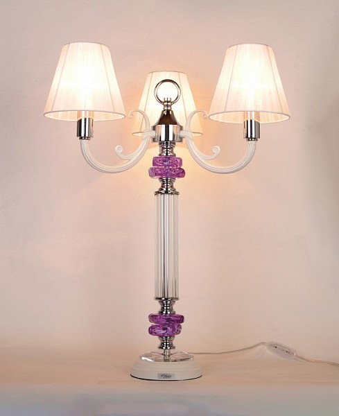 Настольная лампа декоративная Manne Manne хром арт. TL.7810-3 PURPLE