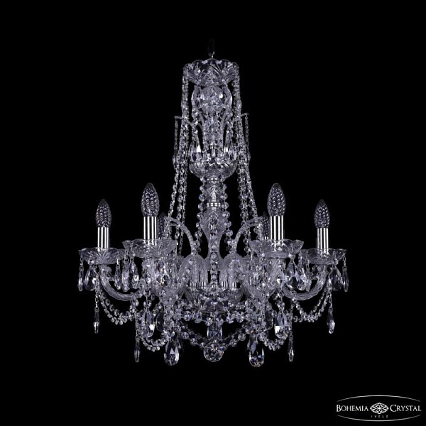 Подвесная люстра Bohemia Ivele Crystal 1411 никель арт. 1411/6/195/XL-63 Ni