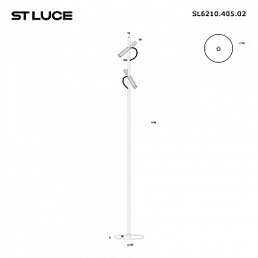 Торшер ST-Luce LILT черный арт. SL6210.405.02