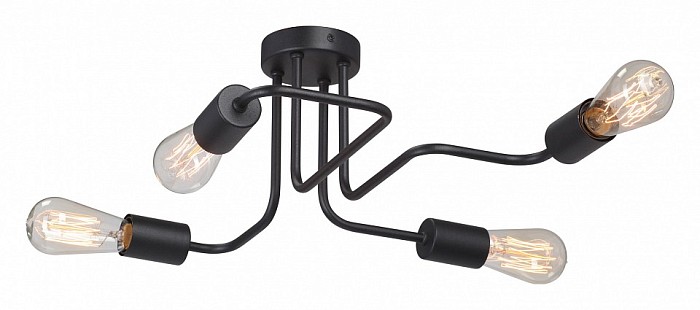 Потолочная люстра Vitaluce V4196 черный арт. V4196-1/4PL