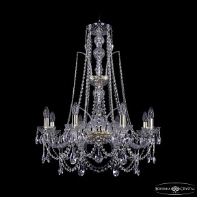 Подвесная люстра Bohemia Ivele Crystal 1411 золото арт. 1411/8/240/XL-83 G