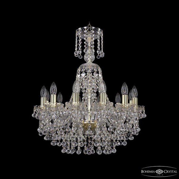 Подвесная люстра Bohemia Ivele Crystal 1409 золото арт. 1409/12/195/XL-68 G